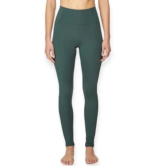 Girlfriend Collective High Rise Leggings Size S Moss Green Yoga Pants - Picture 1 of 6